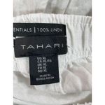 Tahari NWOT XL White Linen Cropped Wide Leg Lounge Pants Elastic Waist Beach Sun Photo 2