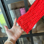 Antonio Melani Crochet coverup dress  lace vneck long sleeve embroidered eyelet Photo 3