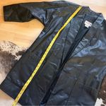 Nordstrom  Vinatage Black Leather Mid Blazer Size‎ Medium Photo 5