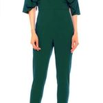 Alexia Admor  Jumpsuit Womens Size Extra Small XS Green V-Neck Ankle Cropped Photo 1