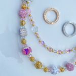 Handmade 🐰Luxury Bag/Phone Chain Charm/Keychain Sparkly Bling Beads Rhinestone Pink Bunny Photo 6