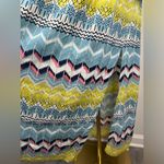 Gorgeous America and Beyond Chevron Pattern Beach Bathing Suit Coverup Dress Blue Size L Photo 9