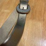 Steve Madden Vintage 90s  Metallic GOLD Leather BELT Rhinestone Buckle XL Photo 3