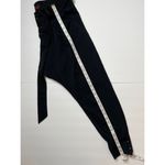 ZARA TRF Black Paper Bag Button Down Tie Waist Pants Sz 8 Photo 4