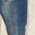 White Mark Denim Womens Size 18W Plus Stretch Dark Wash Leopard Print Jeans Blue Photo 3