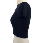 Y2K ALAB Katrina Moon Cutout Black Crop Top Ruffled Hems Whimsical Gothic Sz XS Photo 5