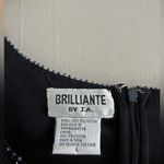 Vintage Brilliante Beaded Sequin Party Top M–L Black Floral Scoop Neck 80’s Size M Photo 2