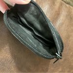 Brighton black and tan pebbled leather mini wallet coin purse retro old money Photo 3