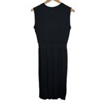 Athleta Santorini cinch waist midi t-shirt dress in black size S Photo 2