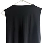Ivanka Trump Black Sleeveless Top with Gold Chainlink Neckline Size Medium Photo 3