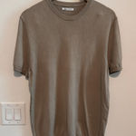ZARA  Women’s Plain Knit Short Sleeve Top in Tan Sz L Photo 0