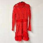 Alexis  Wilhemina Long Sleeve Lace Cocktail Mini Dress Red Women's Size XS Photo 3
