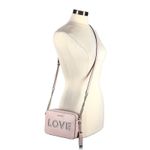 Michael Kors Ginny Soft Pink Leather "Love" Studded Medium Crossbody Camera Bag Photo 1