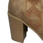 Fergalicious NEW  Fergie Garcia Faux Leather Brown Sand Ankle Boots Booties 11 Photo 1