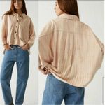 Free People We The Free Women's Shirt Jacket XS Pink Montauk Oversized Photo 1