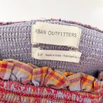 Urban Outfitters NWT Linen Rosemary Plaid Smocked Mini Skirt Pink Purple Small Photo 7