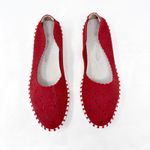 Spring Step [Patrizia ] Red Grazana Leather Cutout Floral Ballerina Flats Size 36 Photo 2
