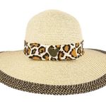 Disney Women’s  Parks Animal Kingdom straw hat with leopard ribbon mickey face Photo 1