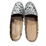 Banana Republic Faux Snakeskin Mule Shoe Slip-On Black White Gray Size 8 Photo 5