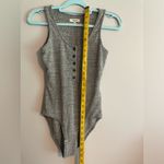 Madewell  Heather Grey Sleeveless Indy Henley Bodysuit, Sz S, NWOT Photo 6