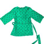 ZARA  Green Brown Polka Dot Midi Skirt Half Sleeve Top Set size S Blogger Fave Photo 9