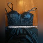 B Darlin B.Darlin Juniors' Pleated-Bodice High-Slit Hunter Green
Evening Gown, 1/2, NWOT Photo 10