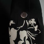 ZARA  Black Dress with Cream Floral Accents Photo 5