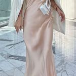 ZARA  maxi midi dress wedding dusty rose satin effect slip party evening  Photo 1