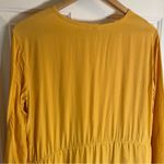 Uniqlo Long Sleeve Mustard Dress W/ Drawstring Waist Size & Liner Small Photo 8