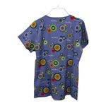 NWT Scrubs and Beyond Scrub Top SMALL Mercy Kids Print Crossover V Photo 2