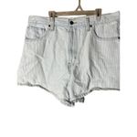 Levi's Levi’s Pinstripe High Waisted Mom‎ Shorts Size 32 Photo 2