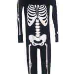 Victoria's Secret Victoria’s Secret Pink Thermal Sleep Skeleton Onesie Black XS Photo 0