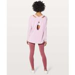 Lululemon  Back Into It Long Sleeve Cutout Back Pink Tee Size 10 Photo 2