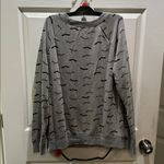 Zoe & Liv  Heather Gray Sweatshirt with Bats Photo 2