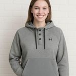 Under Armour Women's Gray Hoodie Pullover Button Up Detail Small Photo 0
