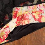 Betsey Johnson Polka Dot Illusion Skater Dress Floral Size 6 Photo 3