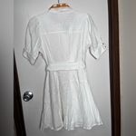 CIEBON Chic White and Orange Patterned Mini Dress Photo 2