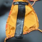 ZARA Pumpkin Inverted Bikini Set with Criss-Cross Straps and Thong Bottom Photo 9