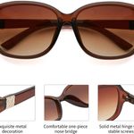 2 Pack Classic Vintage Sunglasses for Women, Fashion Sun Glasses with UV400 Protection Photo 3