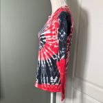 Simply Southern  Tie Dye Long Sleeve Graphic T-Shirt Size S Red, White & Blue Photo 4