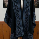 None Beautiful Egyptian Black Cape With Blue Trim! Photo 1
