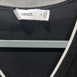 Vince Black White Stripe Double Layer V-Neck Sleeveless Midi Dress Sz 8 Photo 5