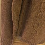 Columbia Cable Knit Pocket Cable Knit Angora Sweater Brown Medium Photo 4