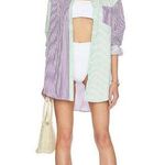 Solid & Striped  Oxford Tunic Mint & Amethyst Stripe Womens Size XS Photo 0