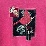 Vintage‎ Cardinal Top Stitch Grannycore Cottagecore Sweatshirt Women's Large Red Photo 5