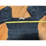 ASTR The Label Ziva Top Pleated Balloon Sleeve Plisse Blouse Deep Teal Medium Photo 7