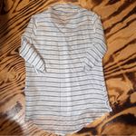 Apt. 9  Blue and White Striped Sheet Shirt dress cover up Photo 3