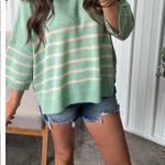 Wishlist Mint and Blush Striped Top Photo 0