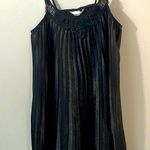 Victoria's Secret Victoria Secret black accordion pleat slip with lace trim in size med. Photo 0