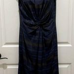 Jigsaw Sleeveless Cross Knot Striped Midi Dress Size 6 Photo 0